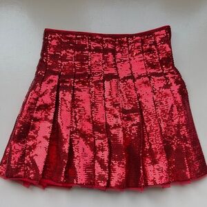 Lola + the Boys Sequin Red Skirt